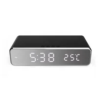 

Promotional gift phone digital display wireless charger clock accept logo