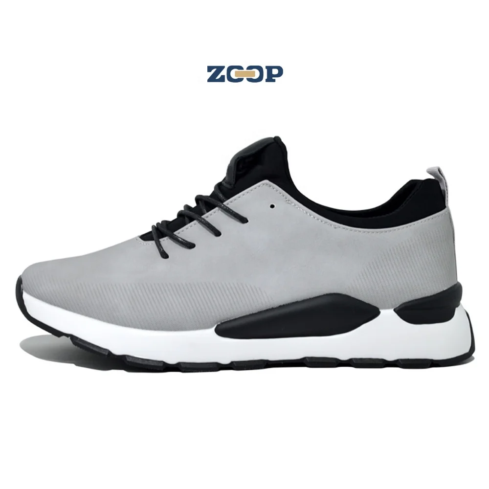 

PU upper cool espadrilles running sneakers men grey student shoes