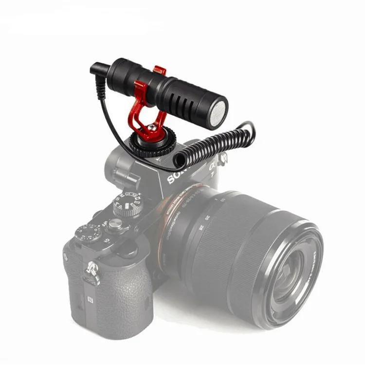 

Noise Reduction Wired Condenser Microphone Is Suitable For SLR Cameras, Black