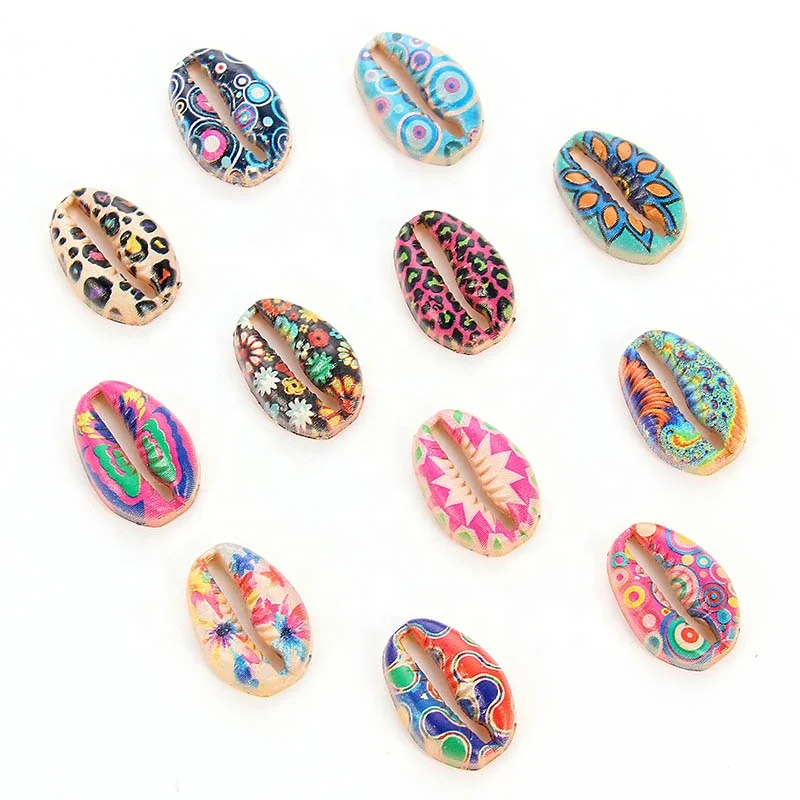 

Cute color maple leaf leopard print dragon shell alloy connection accessories DIY necklace bracelet jewelry