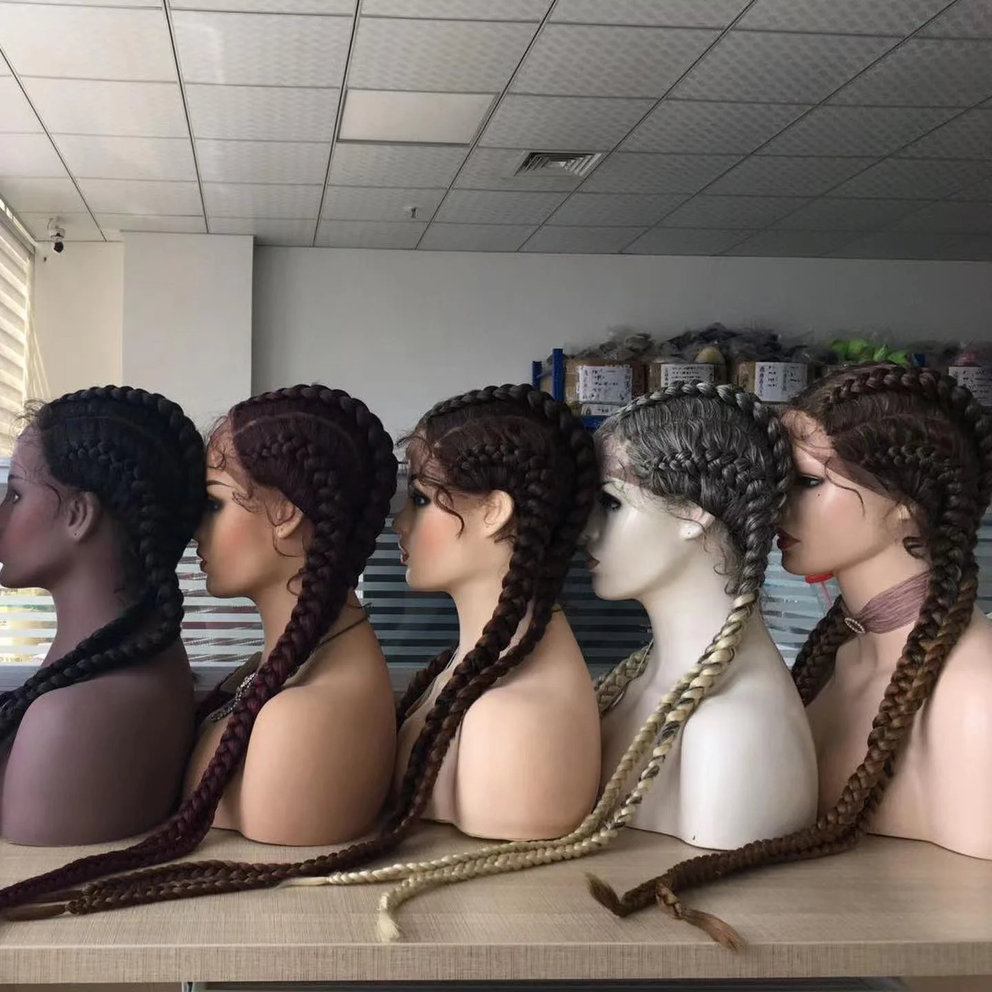 

Hot sale ombre blonde prebraided cornrow wig,corn row braid wigs cheap,braided synthetic lace wig