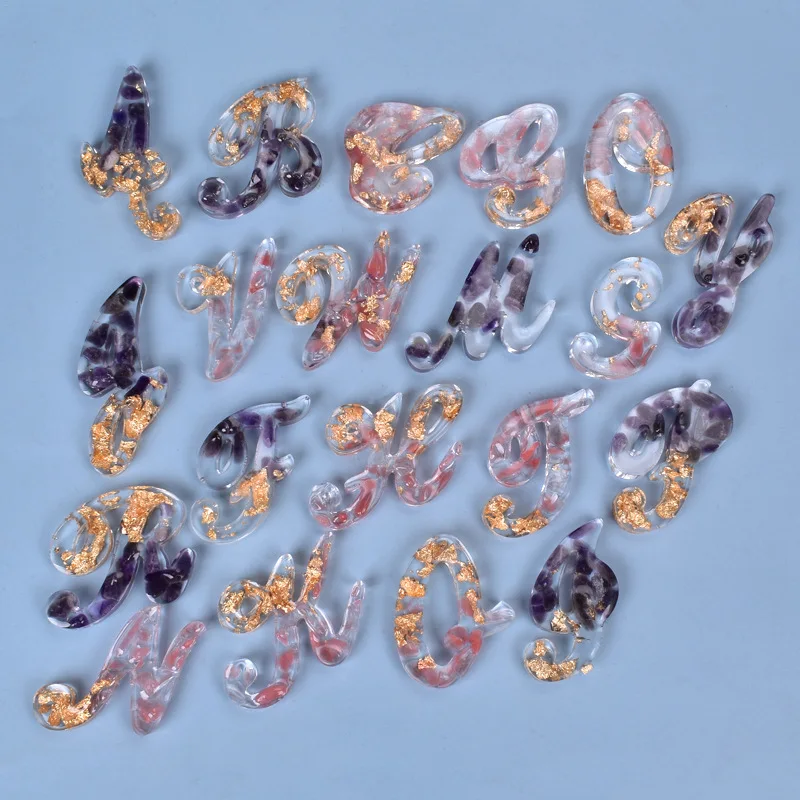 

26pcs A-Z Transparent Personalise Alphabet Silicone Mold Letter Epoxy Resin Casting Mold DIY Jewelry Pendant Accessories Making