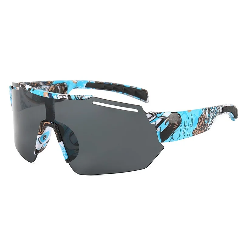 

High Quality Windproof Sports Cycling Sun Glasses UV400 Mirror One Piece Lenses Shade Sunglasses