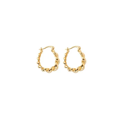 

Fashion French Style Vintage U Shaped Twisted Hoop Earrings Gold Silver Color Clip Open Hoop Earrings