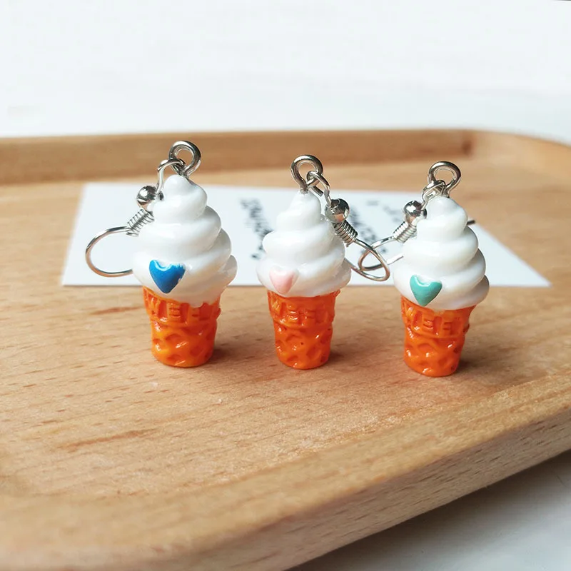 

Fashion Cute Children Fun Acrylic Earrings Creative Heart Ice Cream Lovely Gift Earrings, Picture