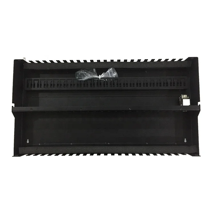 Front and Rear Cover Fixed 1U 24 Ports Cat6a UTP Patch Panel
