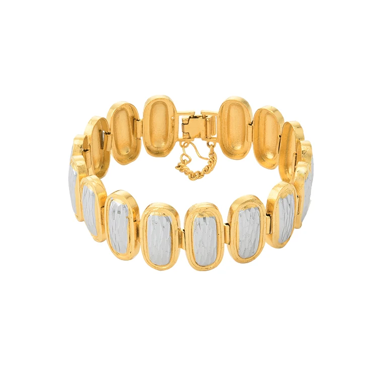 

JXX SSL-61-20N Factory Jewelry 24K Gold Plated New Design Bracelet Jewelry Oval Bracelets & Bangles Women, 24k gold color plated