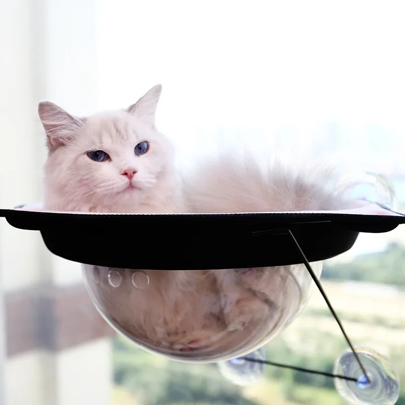 

Space capsule cat nest suction cup cat hammock sunning window sill cat toys pet supplies