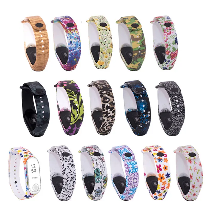 

Newest Colorful Replacement Silicone Wrist Strap Watch Band For Xiaomi MI Band 3 smart band accessoories