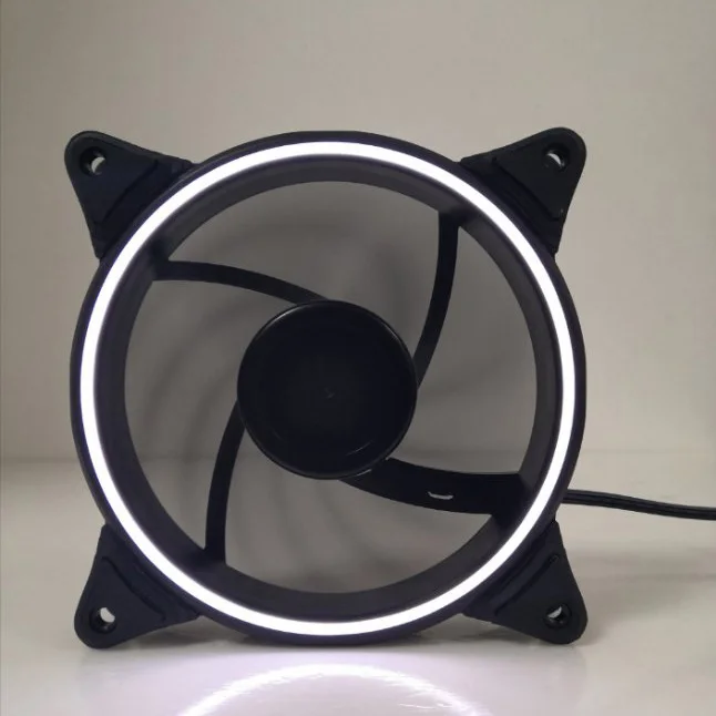 

4Pin PWM cpu case fan 120mm case pc gaming case cooling cooler fans, White