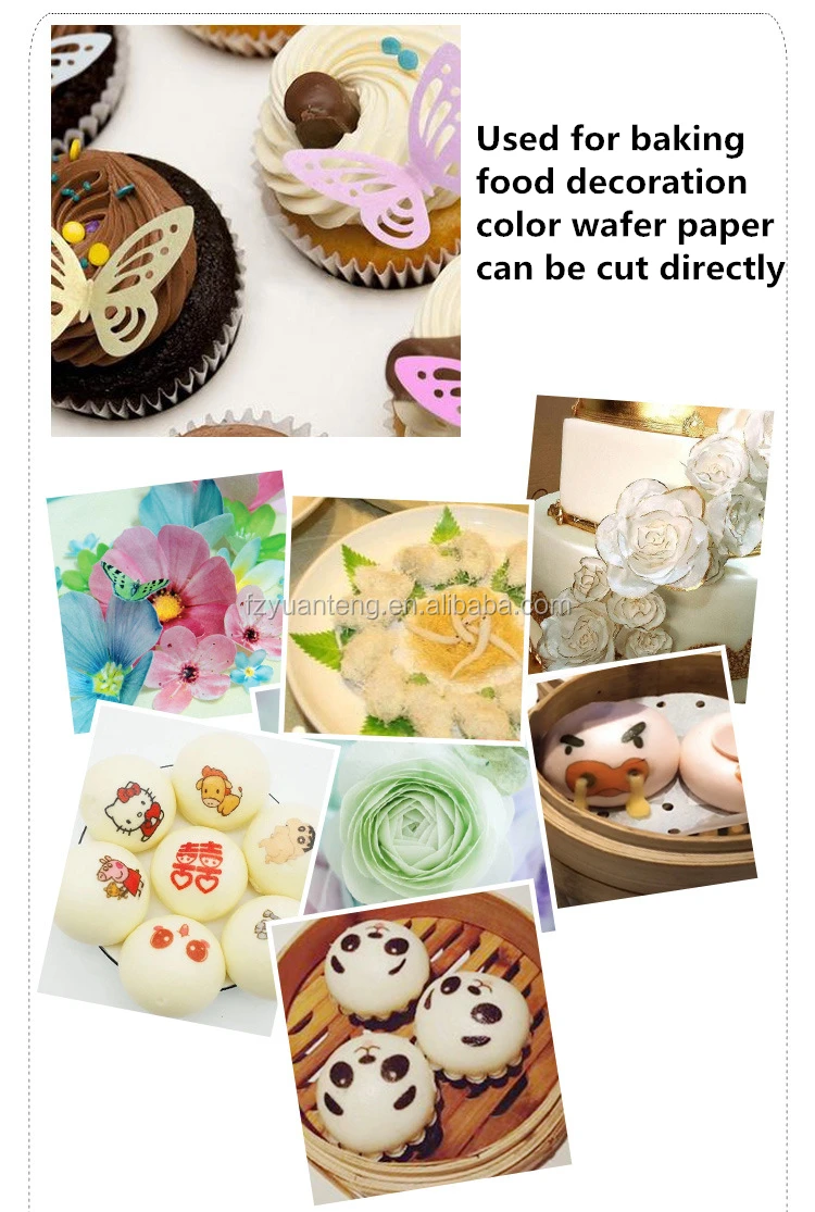 100 Sheets/pack A3 Size 0.35 Mm Thickness Wafer Paper Flower Edible