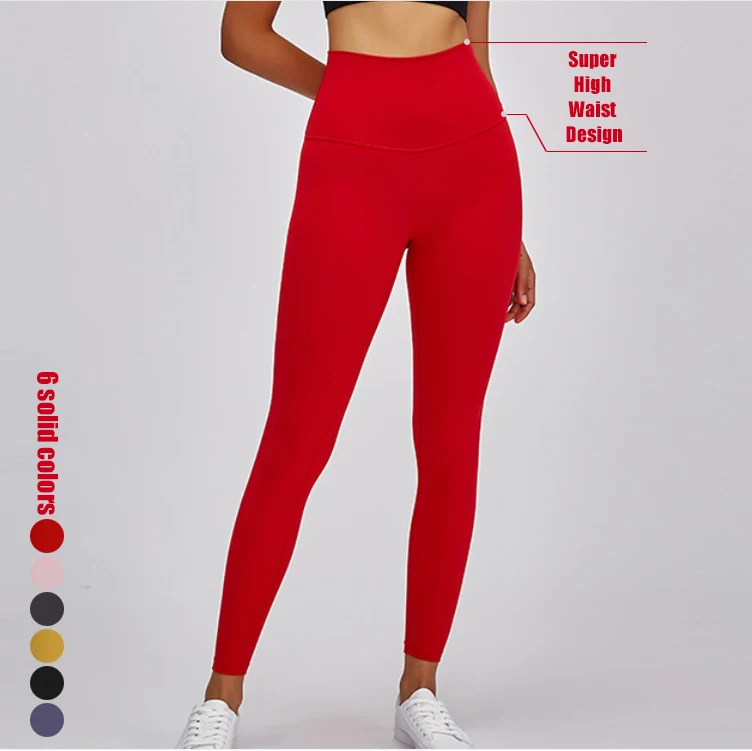 

Newest Workout Fitness Gym Wear 13cm Super High Waist Design Nude Feel Yoga Leggings Ankle Pants For Women, As show or customized
