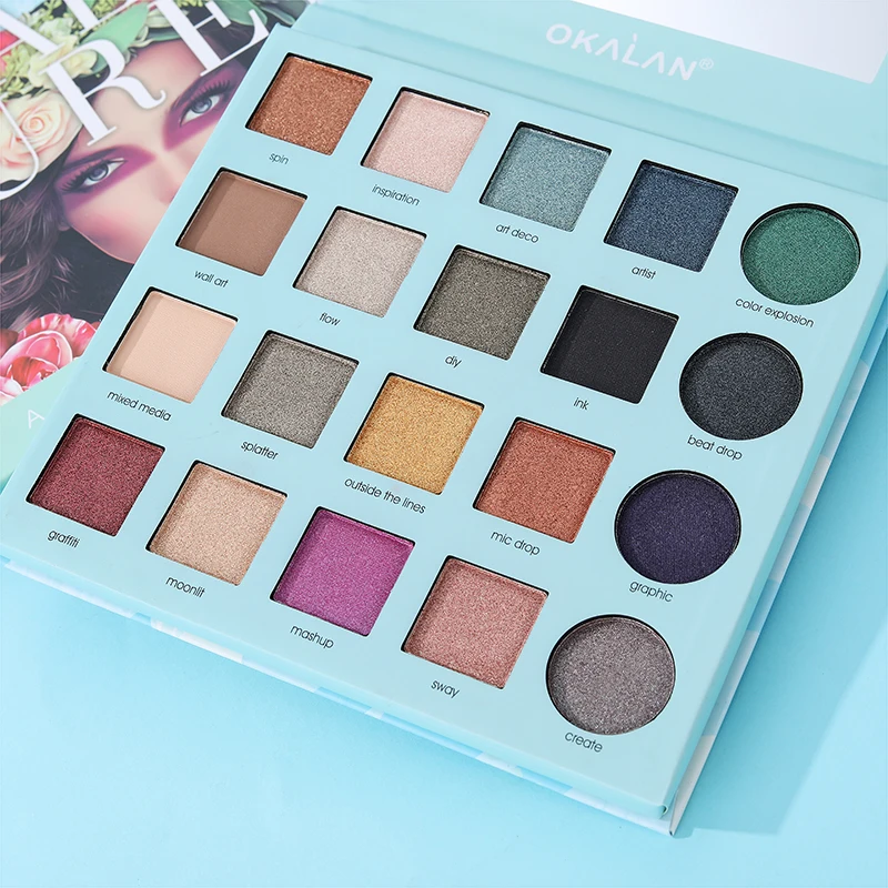

Factory Price Colorful Private Label Cosmetics Long Lasting Cardboard Eye Shadow Palette Makeup