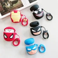 

Tschick For AirPods Case Silicone Cover for Apple Airpods 2 1, The Avengers Character 3D Unique Design Skin Kits Cases Carabiner
