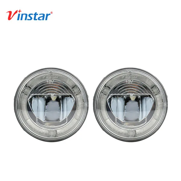Vinstar 90mm 2pcs Auto Front Bumper Light Led Fog Drl Daytime Running