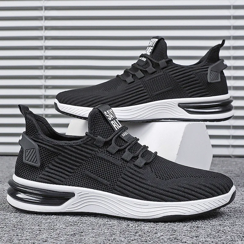 

Cheap Fashion Men Walking Shoes Fashion Running Sport Shoes Non Slip Sneakers Athletic Breathable Air Mesh Running Shoes, 2 colors