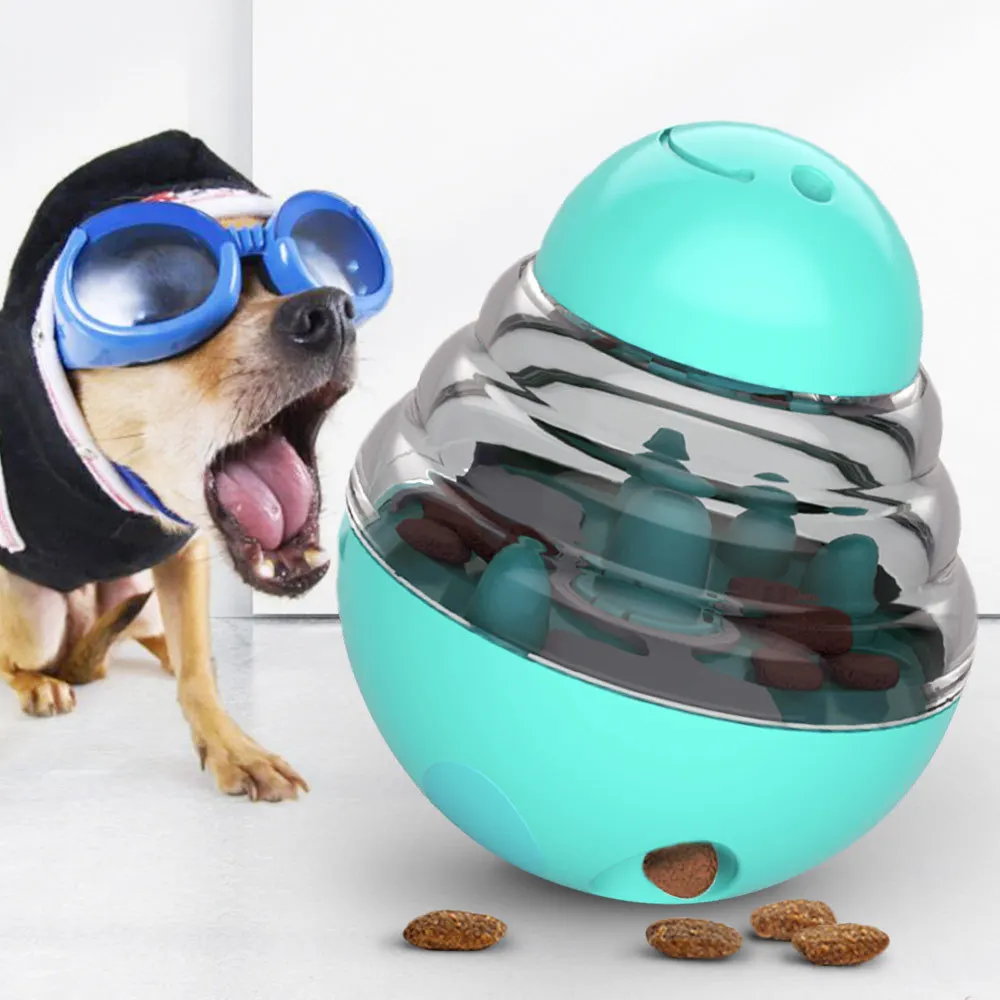 

Interactive Tumbler Round Dog Food Dispensing Slow Feeder Self-playing Pet Dog Training Toy, Picture