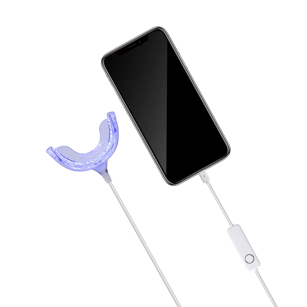 

Portable Mini Wholesale Cold Blue LED Teeth Whitening Light For Mobile Phone, White