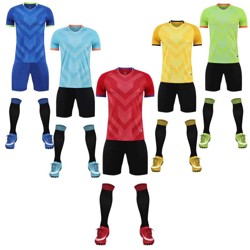 

Ready to Ship New Style Soccer Wear Custom Design Soccer Uniform Sublimation Jersey Football Kits Full Set Soccer Kit