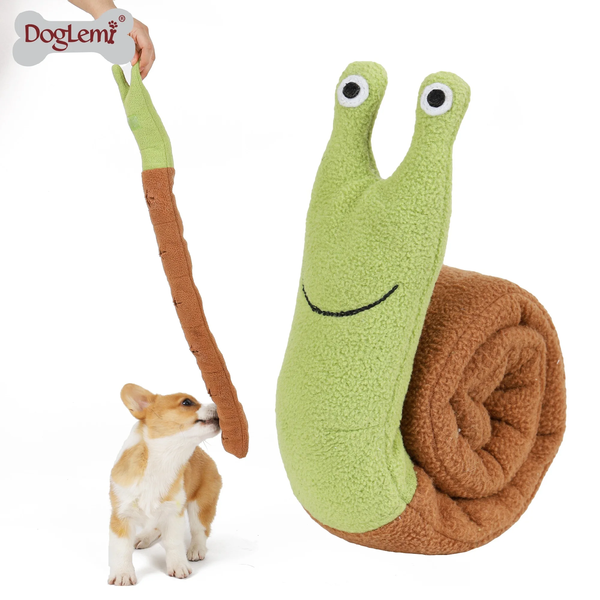 

2022 New Styles Magic Snail Design Plush Pet Dog Toy Small Snuffle Mat Nose Work Plush Pet Chew Toys