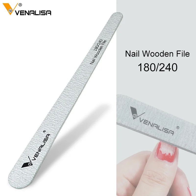 

High Quality Venalisa Nail Art Manicure Thin Nail File Buffer Double Side 100/180 Trimmer Lime Buffer Nail Tools