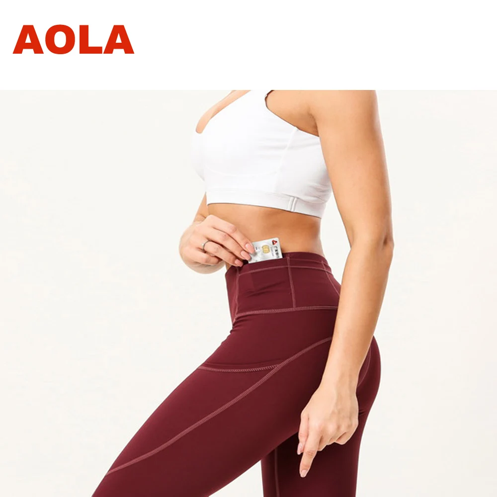 

AOLA 2020 Sport Leggings Women Yoga Fitness Running Super Soft Womens Custom Hip Tight Jogging Pants