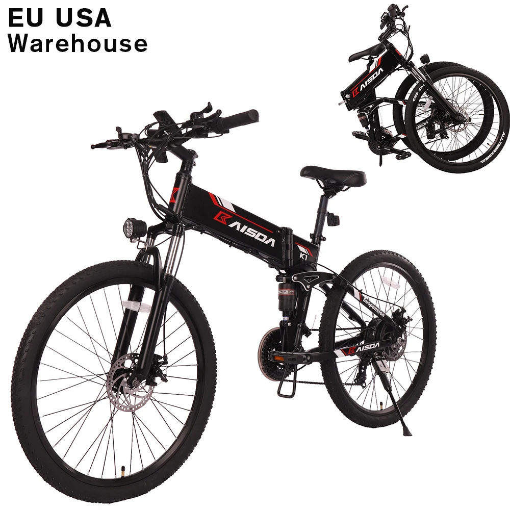 

Electric bike 500W 10.4Ah 48V 5 speed folding powerful Tyre Off-road Electric Bicycle drop shipping electric bike eu warehouse