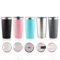 

20oz Double Wall Vacuum Insulated Travel Coffee Thermal Mug with Spill Proof Lid, Straws, Pipe Brush