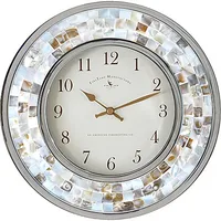 

Promotional polyresin mdf decorative glass mosaic antique wall clock