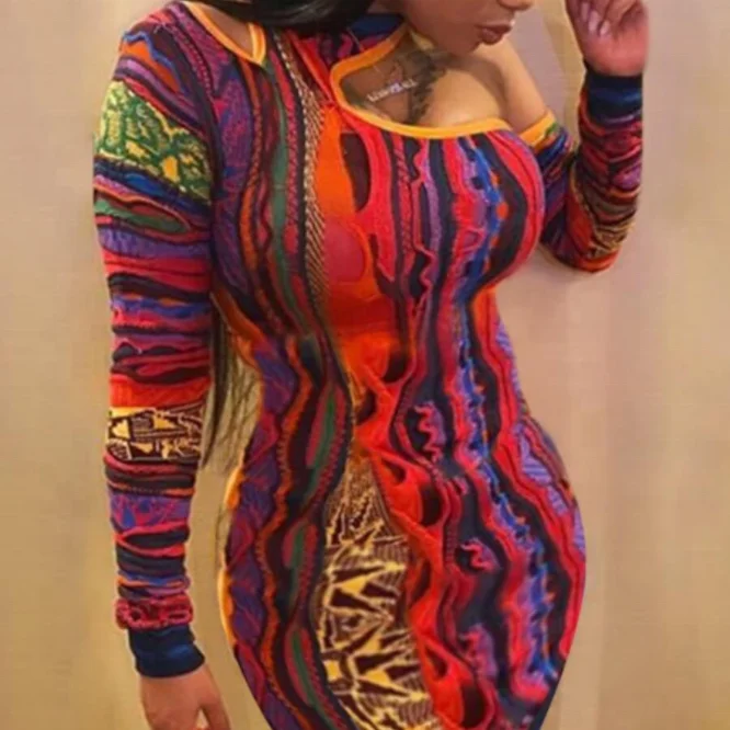 

Hot Sale Plus Size Sexy XL XXL Women Clothing Off Shoulder Casual Dress Cherrykeke Dress