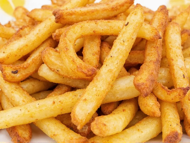 Seasoned french fries with various spice blends