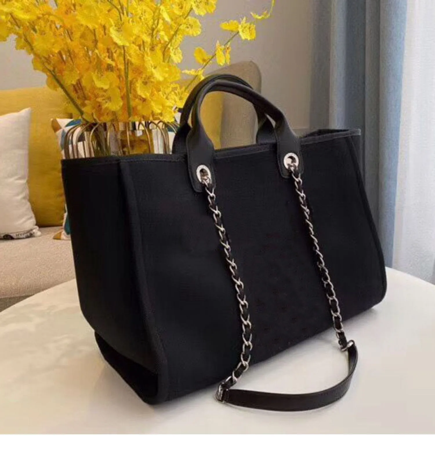 

2021 Canvas fashion woman bag pearl bags famous brands latest purse classic luxury handbags for women beach channel bag, As picture