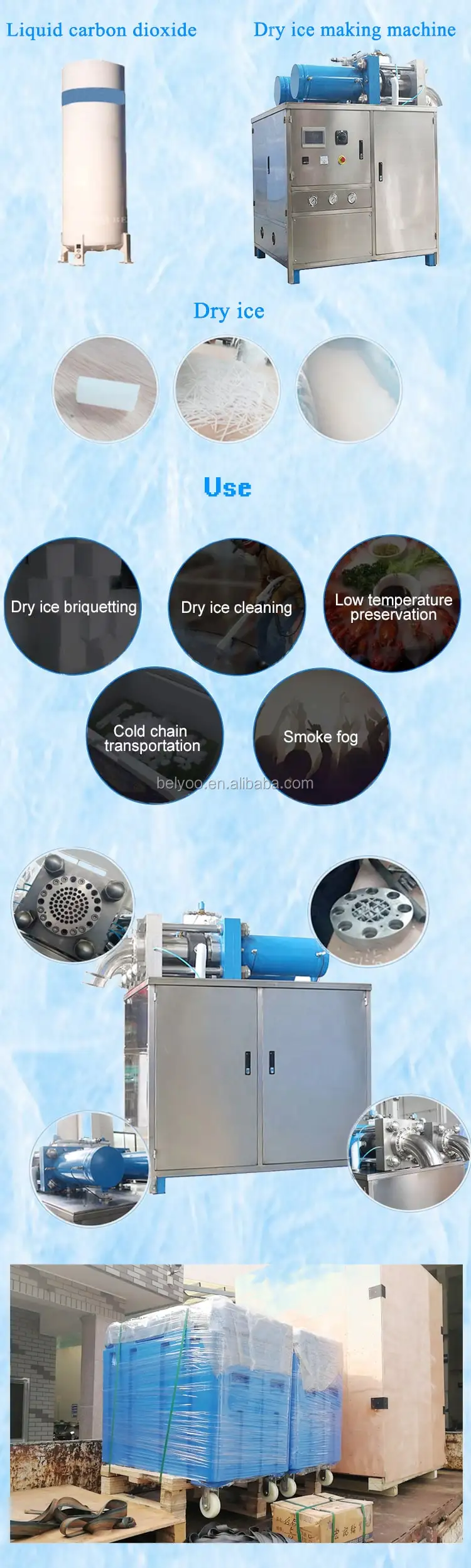 Stainless Steel Dry Ice Making Machine Manufacturer Good quality Dry ice forming machines
