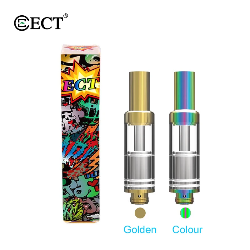 

Vaporizer thick oil glass cartridge 510 thread Kenjoy C1 vape atomizer tank e cigarette atomizer vape, Silver,gold,rainbow