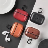 

New Arrival leather pouch earphone accessories case, leather pc earphone case for Airpods Pro 3