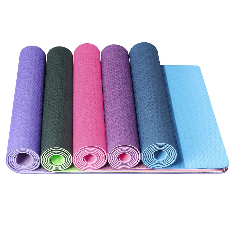 

Custom Print Manufacture Non Slip Gym Sports Workout Fitness Exercise Pad Pilates 6MM TPE Yoga Mat, Full color*(customized)