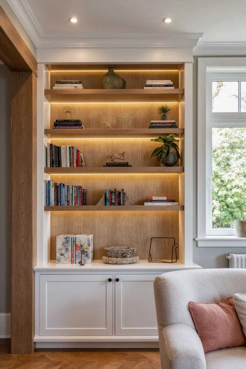 Plug-In Lighted Bookshelf