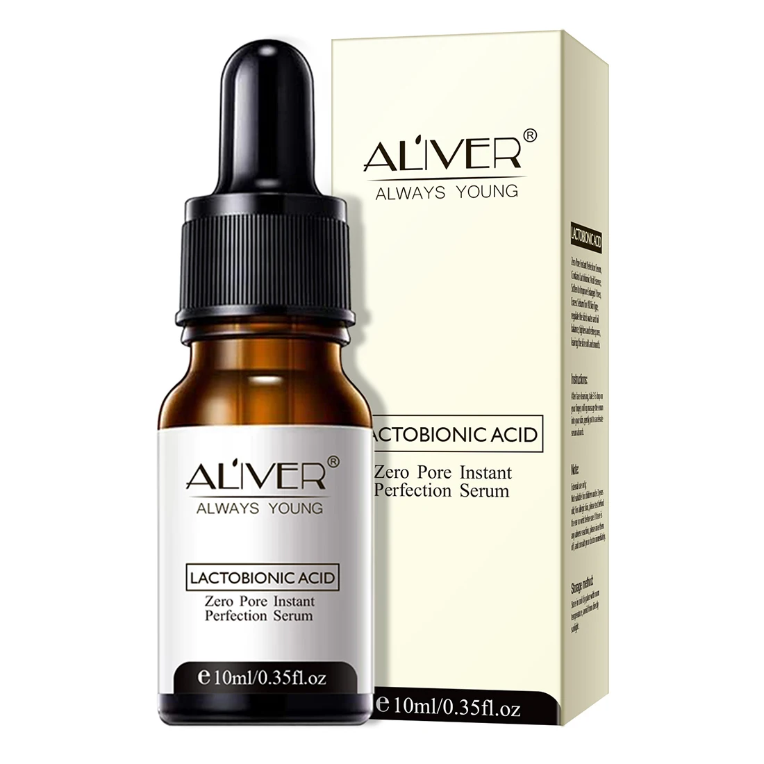 

ALIVER 10ml lactobionic acid concentrate liquid poducing essence anti-wrinkle acne remove blackheads repair pores face serum