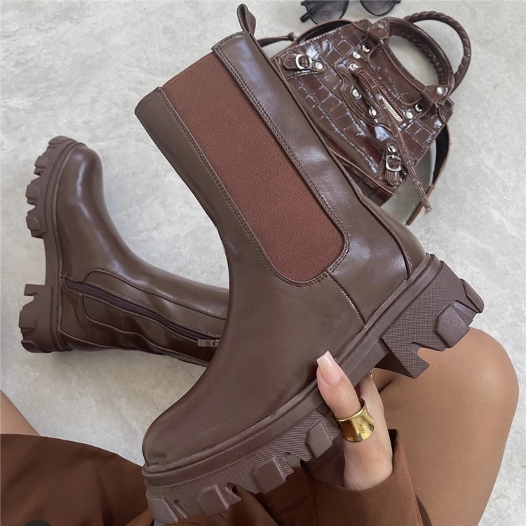 

Winter new style platform high heels boot women shoes winter women's ankle boots 2021 Fashion Warm Boots, Customized color