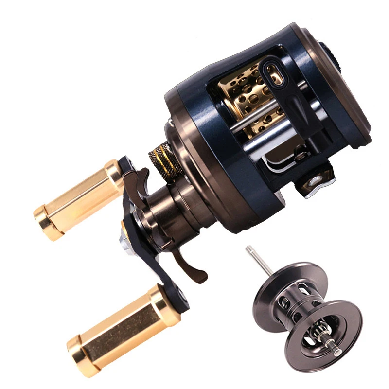 

Jetshark Baitcasting Reel 6.2: 1 Gear Ratio Drum Wheel 4kg Max Drag 11+1 Ball Bearing Freshwater Metal Spool Bass Fishing Reel C