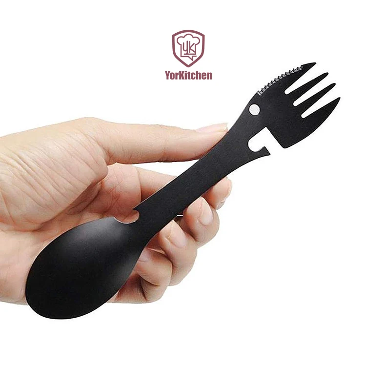 

5 In 1 Knife Spoon Fork Knife Spoon Fork Bottle Opener Functional Multi Flatware