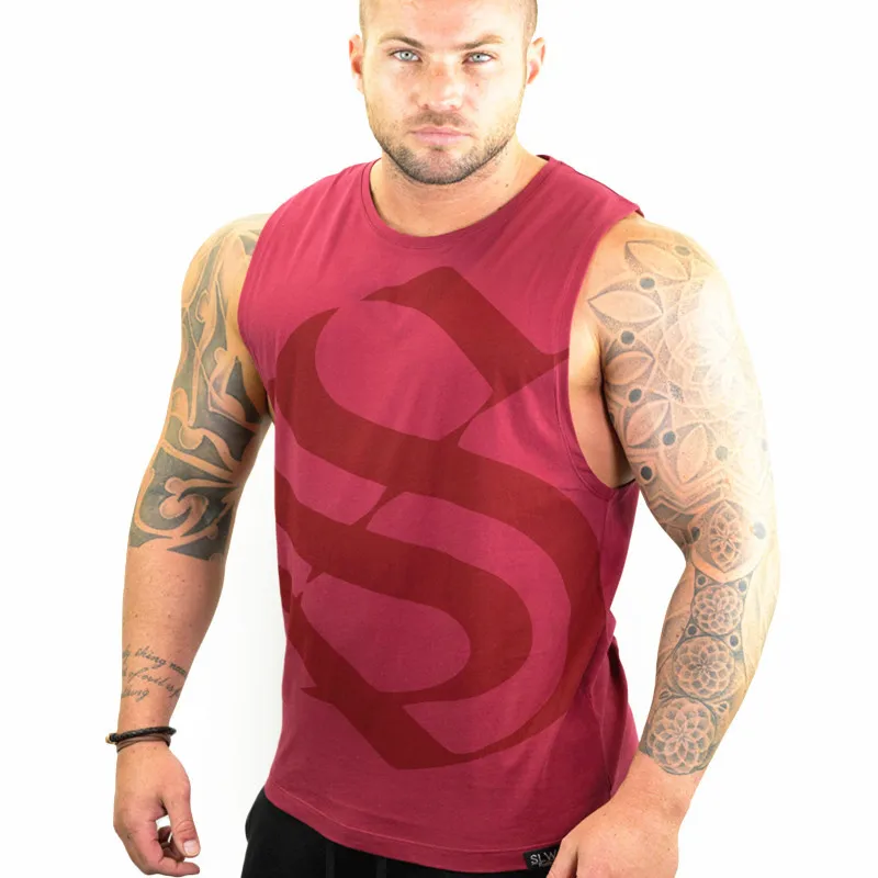 

Muscle aesthetics 2021 summer men sleeveless breathable sweat absorption slim body sports fitness vest