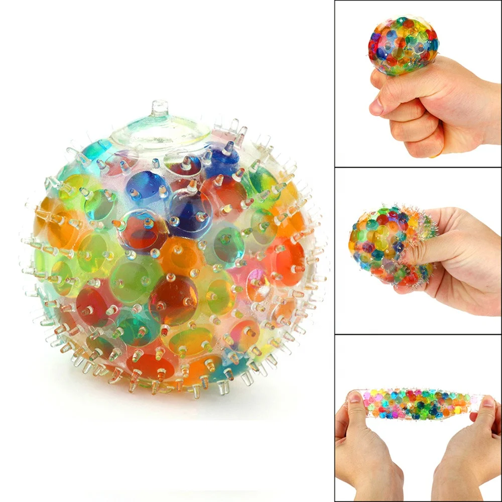 
Slime Soft Squeeze Toy Bouncing Stress Balls Water TPR Grape Pull Stretch Relief Mesh Squishy Ball 