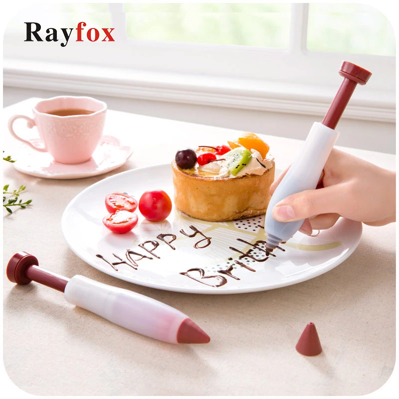 

HUAMJ hot selling Kitchen Utensil Gadget Accessories Silicone Food Writing Pen Chocolate Cake Decorating Tools