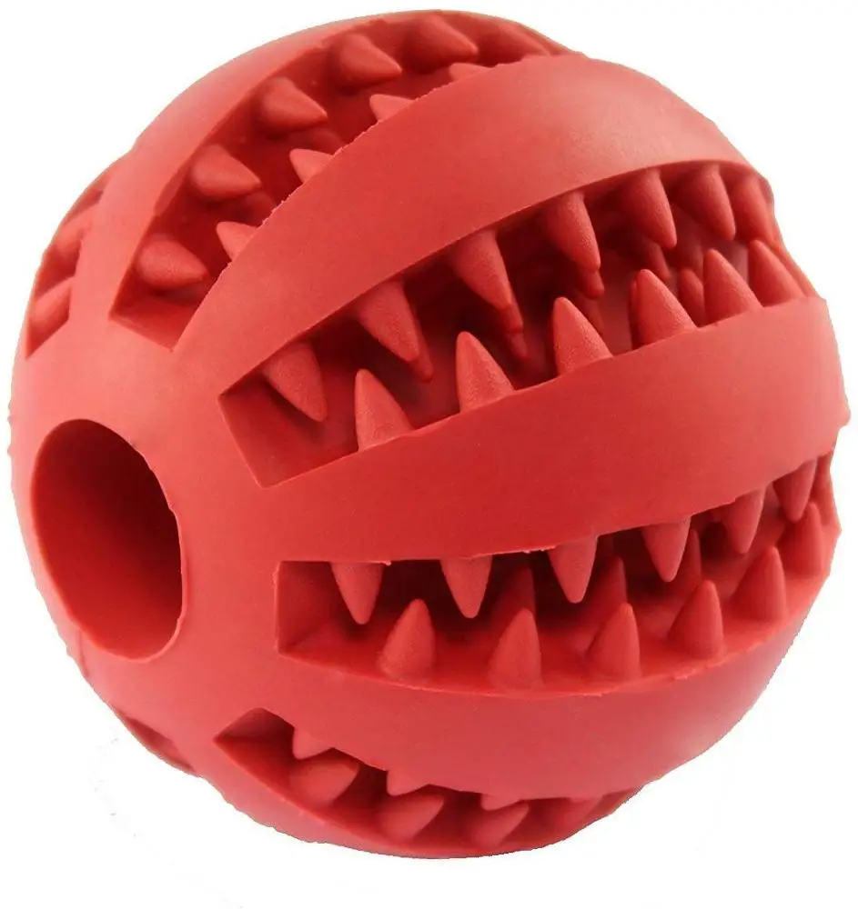 

Free shipping to USA Interactive Durable Strong Teeth Chewing Playing bite dog toys rubber chew ball