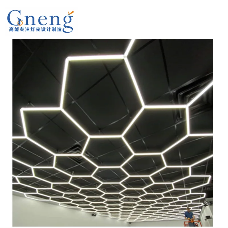 The factory sell luxury hexagrid led light for the auto detailing and car coating and car sticker bay