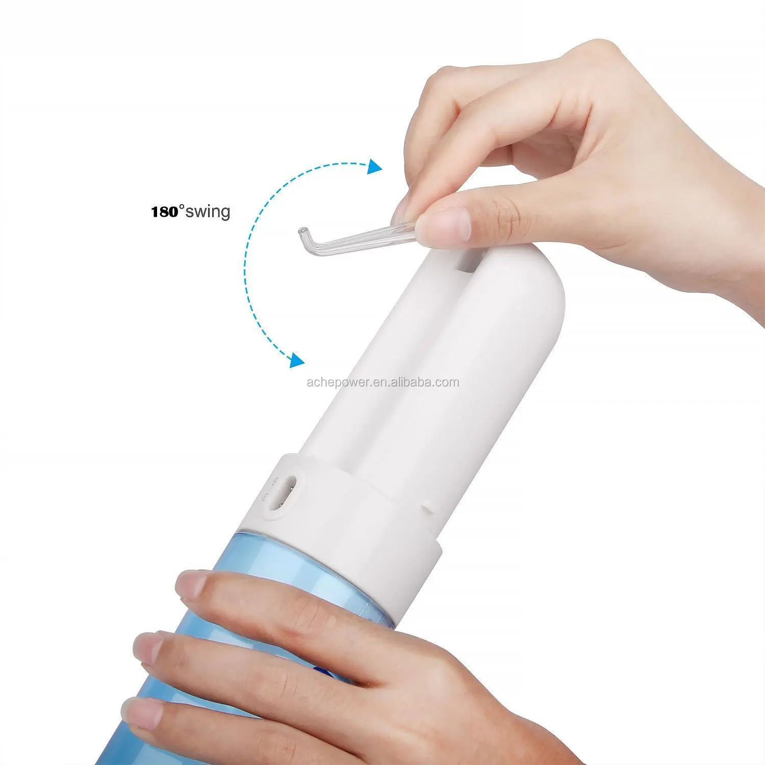 
Blue 4 Functions Rechargeable Cordless Oral Irrigator 150ml with Powerful Jet 