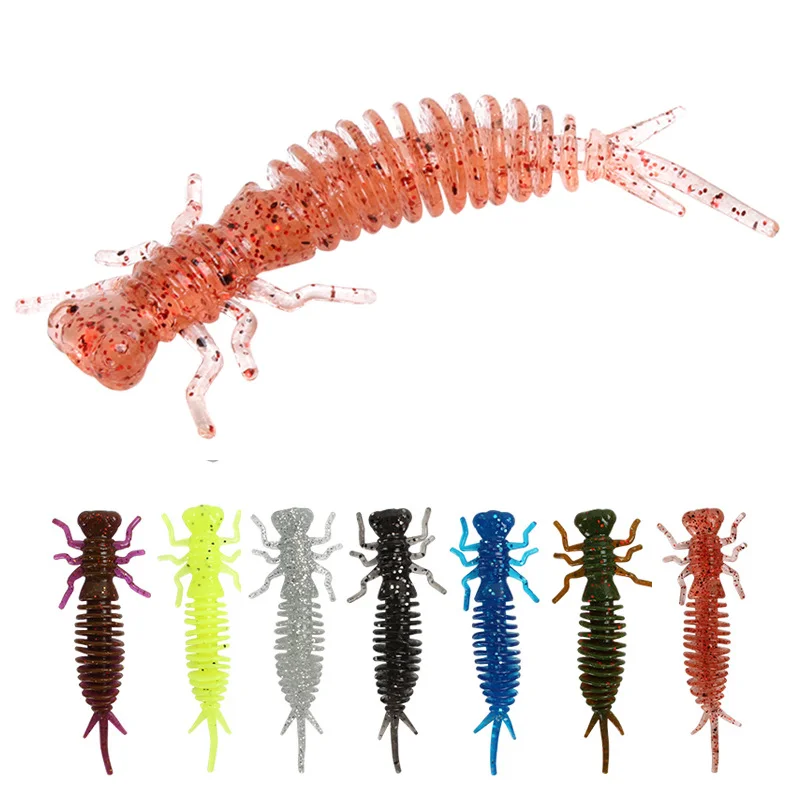 

Factory Price Fishing Lure 5.5cm 7.5cm 10cm Insects Soft Bait, 18 colors