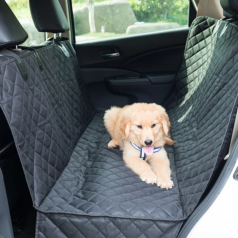 

Manufacturer Hot Sale 137x147cm Oxford Fabric Pet Car Saet Mat PVC Waterproof Non-slip Net Pet Car Rear Seat Cover, As picture