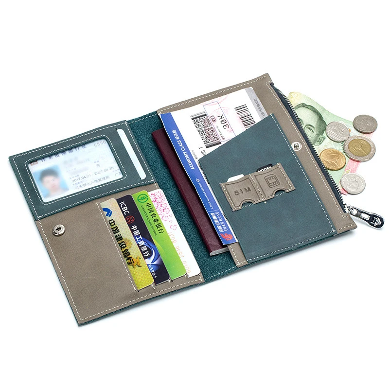 

New vintage passport card holder with custom logo passport cover, Customized color